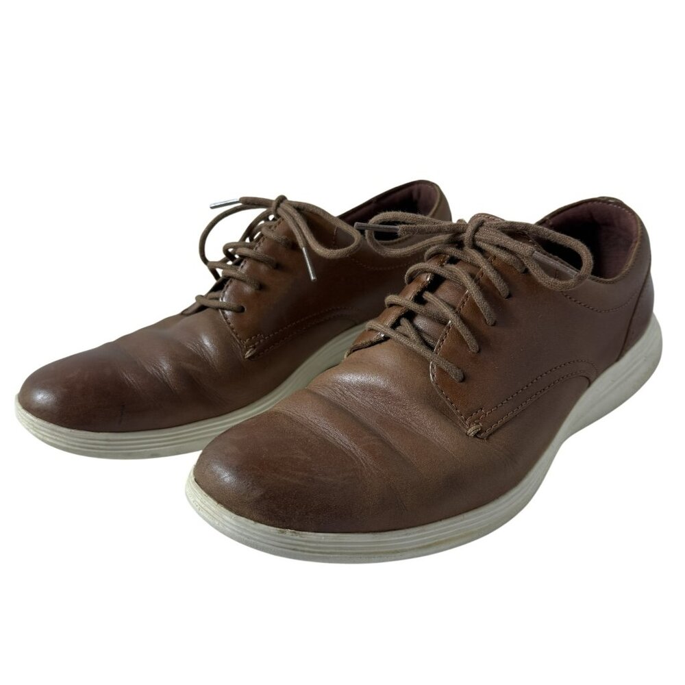 Cole Haan Men's Grand Tour Plain Oxford in Brown Leather, Size 8.5M